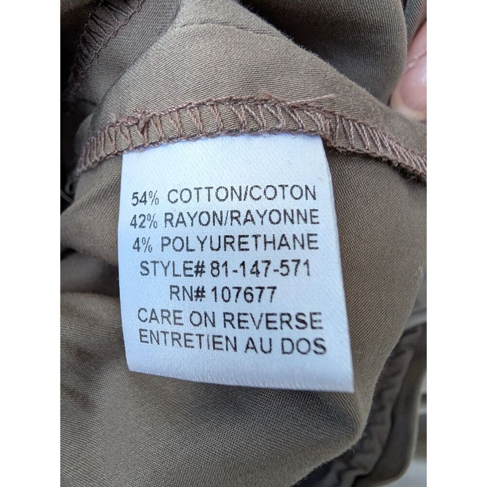 Gorgeous ALICE + OLIVIA Wide Leg High Waisted Khaki Belted Cargo Jumpsuit, Sz. 2 - Picture 9 of 10